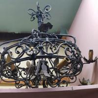 lampadario ferro battuto 