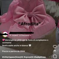 Vestito/Abito sartoriale da Cerimonia Bimba