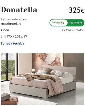 Letto matrimoniale + materasso matrimoniale + comò