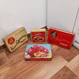 Scatole di latta pubblicitarie vintage