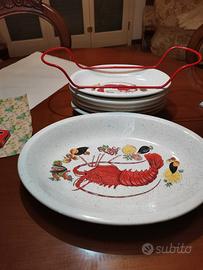 6 piatti + piatto da portata