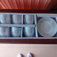 set di 6 tazzine da caffè con piattini