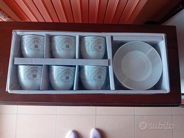 set di 6 tazzine da caffè con piattini