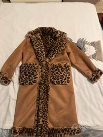 Pelliccia double face maculata con cartellino