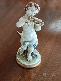 Statua Capodimonte bambino con violino