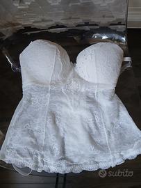 corpetto lingerie con reggicalze