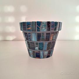 Vaso artigianale fatto a mano con Mosaico Bisazza