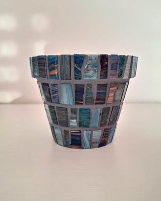 Vaso artigianale fatto a mano con Mosaico Bisazza