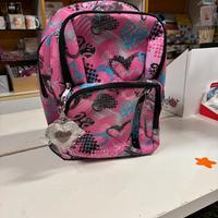 Zaino Seven - Rosa con Glitter e Charm Cuore