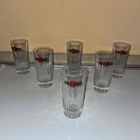 MARTINI VERMOUTH SET DI 6 BICCHIERI ANNI '70