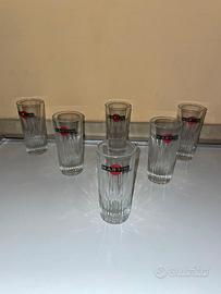 MARTINI VERMOUTH SET DI 6 BICCHIERI ANNI '70