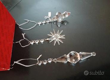 3 Pendenti Natalizi in Cristallo "Le Perle" Nuovi