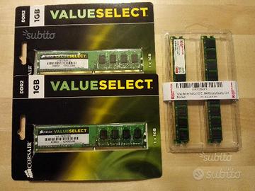 4GB (4x1GB) memoria RAM DIMM DDRII 533Mhz PC2-4200