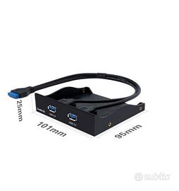 Pannello Frontale Usb 3.0 Inateck Con Due Porte