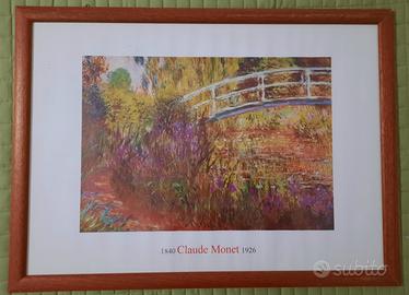 Stampa impressionista Monet con cornice in legno