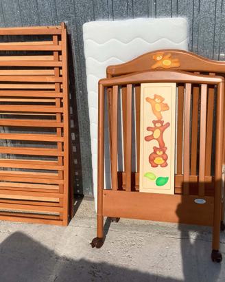 Lettino a cancelli completo con materasso
