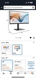 Monitor MSI 24” come nuovo USB C