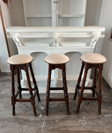 Sgabelli bar noce massello Arredamento e Casalinghi In vendita a