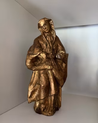 Antica Statua Lignea Madonna Dorata 800 - Legno Ci