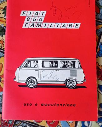 libretto uso e manutenzione fiat 850