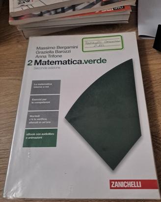 libro  2 matematica.verde ,seconda edizione 