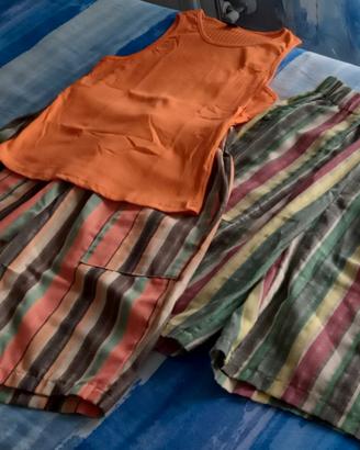 Coppia pantaloncini donna più canotta