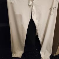 pantaloni tuta donna bianchi