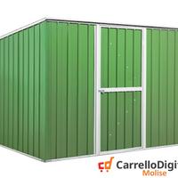 Casetta box giardino Acciaio 260x185 verde chiaro