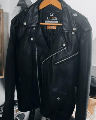 CHIODO PELLE GIUBBOTTO MOTO ROCK 