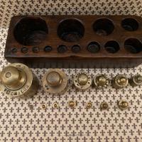 Pesi ottone per bilancia vintage