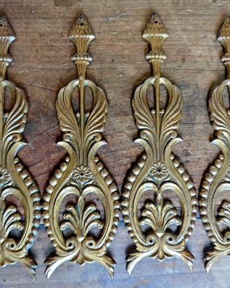 Grandi Fregi 4 Ottone Ornamento Decorazione