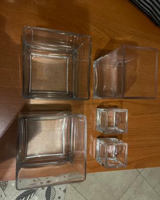 Set di vasi in vetro