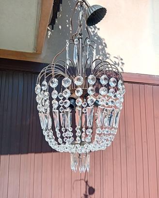 lampadario  a catenelle vetro cristallo  murano an