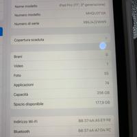 Ipad pro 11” 3a generazione 256gb nero