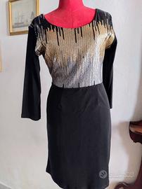 Abito elegante vintage con micro paillettes Tg.M