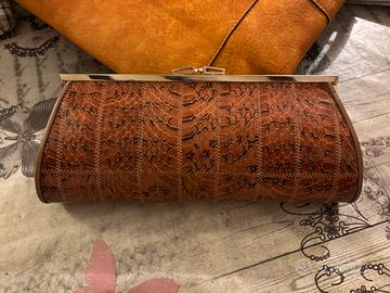 Borsa pochette rettile