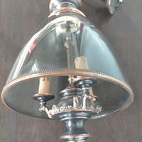 lampadario con rifiniture in argento 