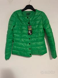 Giacca piumino verde corta taglia L