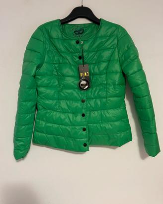 Giacca piumino verde corta taglia L