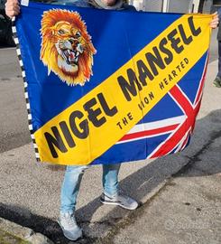 NIGEL MANSELL FOULARD TELO TIFO ORIGINALE EPOCA