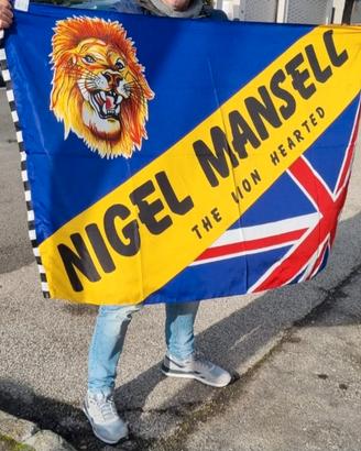 NIGEL MANSELL FOULARD TELO TIFO ORIGINALE EPOCA