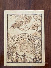 Tavolozza in legno grezzo 25 cm x 19 cm