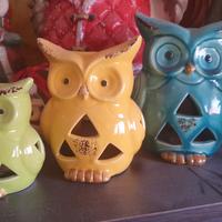 Portacandele/ soprammobili gufi