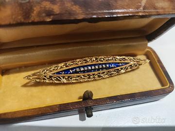 Spilla antica in oro giallo 750