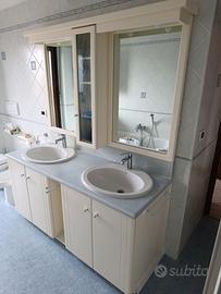 mobile bagno, completo di lavabi e specchi