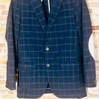 Giacca blu a quadri elegante