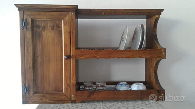 Piattaia scolapiatti pensile credenza legno massel