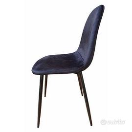 GLAMOUR V - Sedia velluto imbottita design retro  