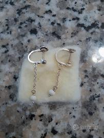 Orecchini in argento vintage con pendente 
