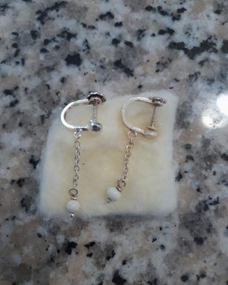 Orecchini in argento vintage con pendente 